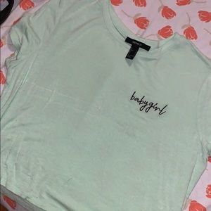 Mint green cropped top